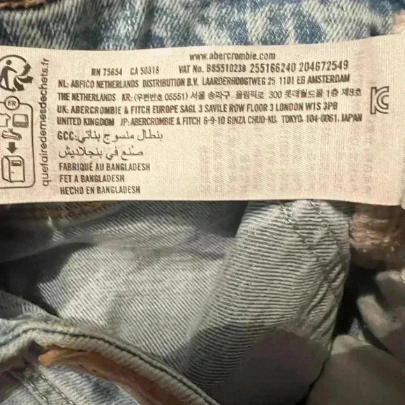 Abercrombie High Rise Straight Leg Jeans 9/10 - Picture 5 of 8